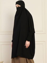 Black Free Size Prayer Khimar