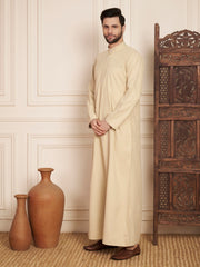 Solid Poly Cotton Thobe for Men