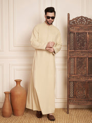 Solid Poly Cotton Thobe for Men