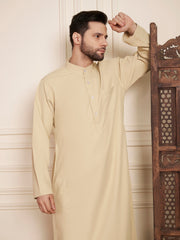 Solid Poly Cotton Thobe for Men