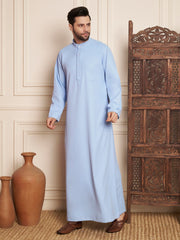 Light Sky Blue Solid Thobe for Men