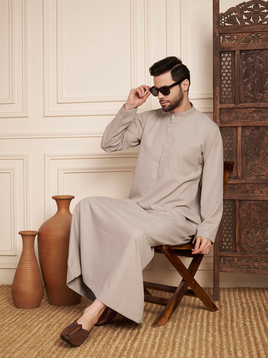 Light Grey Thobe for Men