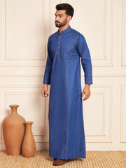 Blue Denim Arabic Thobe for Men