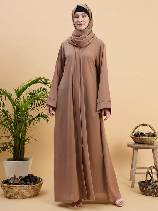 Modest Front Open Dubai Abaya Burqa with Matching Hijab