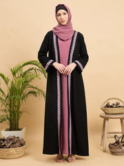 Modest Lace Abaya Burqa with Matching Hijab for Women