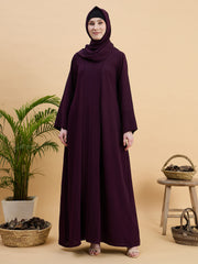 Modest Purple Abaya Burqa with Matching Hijab