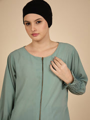 Modest Front Open Zip Abaya Burqa with Matching Hijab