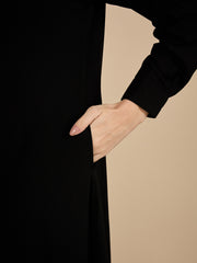 Front Open Black Co-Ord Set for Women