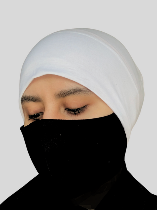 White Hijab Cap