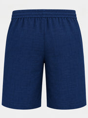 Navy Blue Natural Linen Shorts for Men