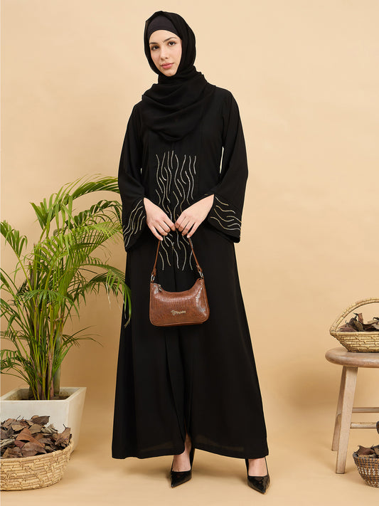 Luxury Handworked Modest Abaya Burqa with Georgette Hijab