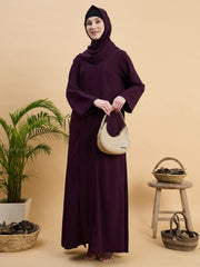 Modest Purple Abaya Burqa with Matching Hijab