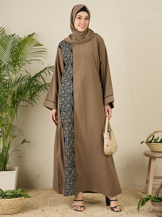 Embroidery Abaya Burqa for Women with matching Hijab