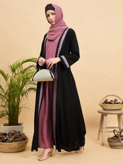 Modest Lace Abaya Burqa with Matching Hijab for Women