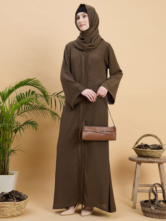Modest Front Open Oat Dubai Abaya Burqa with Matching Hijab