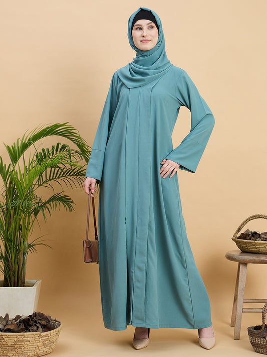 Sea Green Modest Abaya Burqa with Matching Hijab