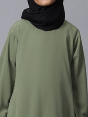 Aline Jade Green Abaya for Modest Kids Girls