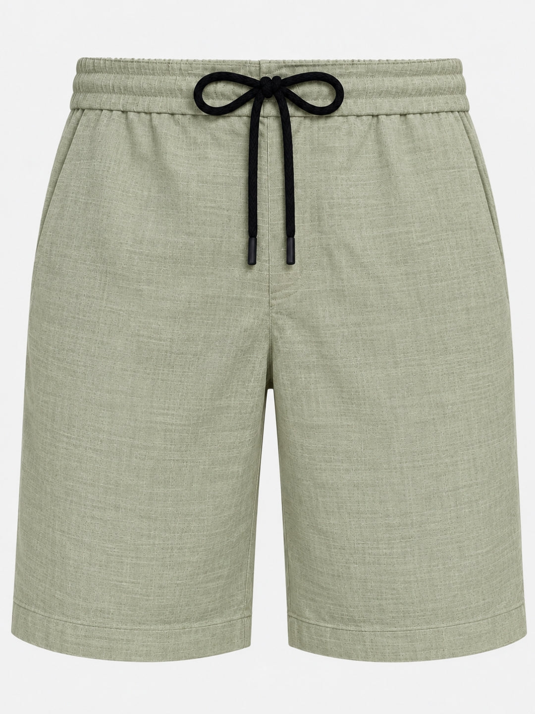 Sage Green Natural Linen Shorts for Men