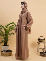 Modest Front Open Dubai Abaya Burqa with Matching Hijab
