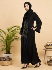 Luxury Handworked Modest Abaya Burqa with Georgette Hijab