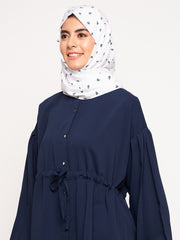 White Printed Women's Casual Hijab Stole