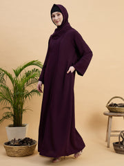 Modest Purple Abaya Burqa with Matching Hijab