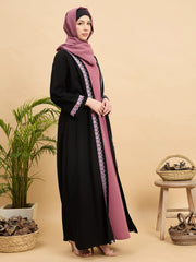 Modest Lace Abaya Burqa with Matching Hijab for Women