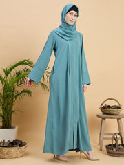 Sea Green Modest Abaya Burqa with Matching Hijab