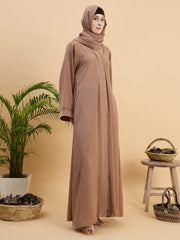 Modest Front Open Dubai Abaya Burqa with Matching Hijab