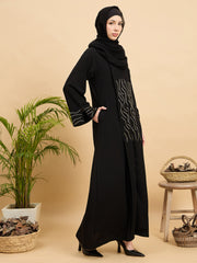 Luxury Handworked Modest Abaya Burqa with Georgette Hijab