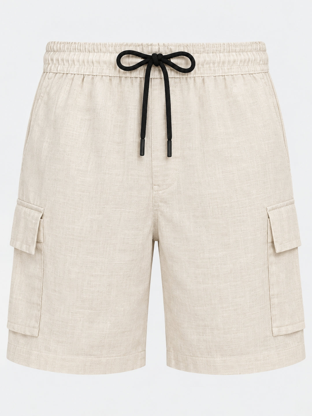 Off White Cargo Linen Shorts for Men – Casual Wear
