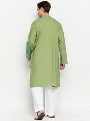 Jade Green Solid Straight Men's Kurta