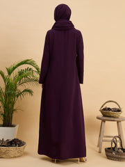 Modest Purple Abaya Burqa with Matching Hijab