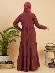 Modest Rust Abaya Burqa with Matching Hijab