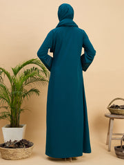 Bottle Green Modest Abaya Burqa with Matching Hijab