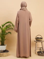 Modest Front Open Dubai Abaya Burqa with Matching Hijab