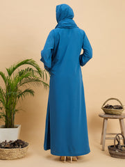 Sky Blue Modest Abaya Burqa with Matching Hijab