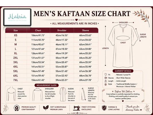 Men’s White Pure Linen Kaftan – Relaxed Islamic Robe