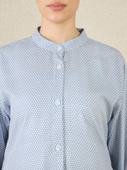 Front Open Printed Abaya Burqa with Black Hijab