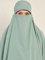 Sea Green Solid Full Free Size Prayer Khimar