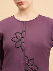 Modest Luxury Hand worked Front Open Abaya Burqa with Hijab