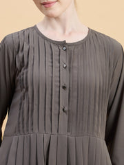 Modest Grey Abaya Burqa For Women with Matching Hijab