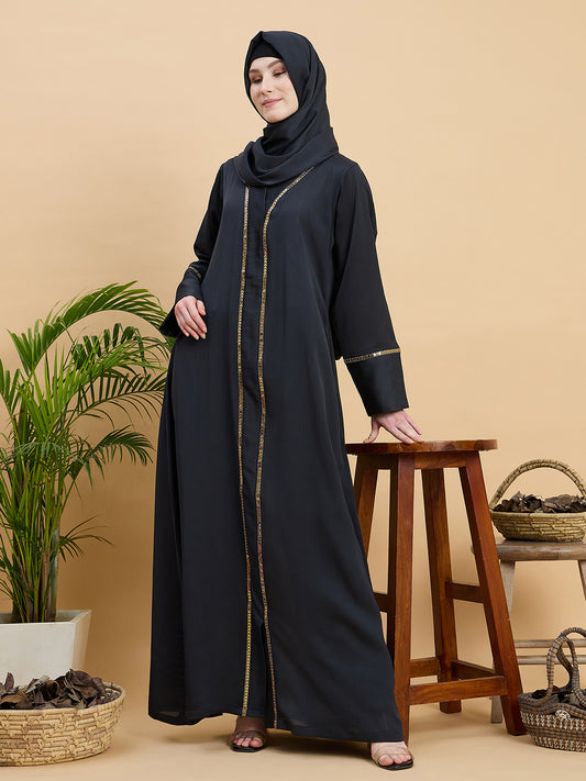 Modest luxury Abaya Burqa with Matching Hijab