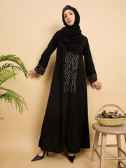Luxury Handworked Modest Abaya Burqa with Georgette Hijab