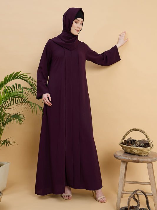 Modest Purple Abaya Burqa with Matching Hijab