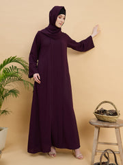 Modest Purple Abaya Burqa with Matching Hijab