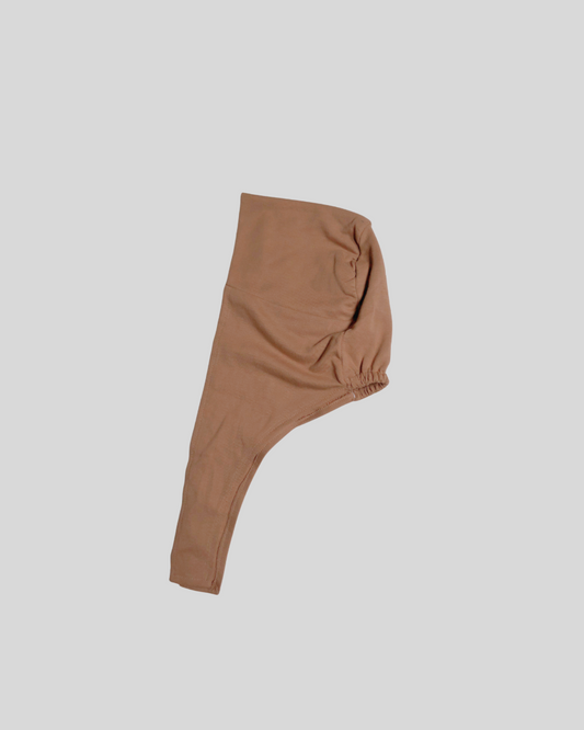 Beige Tie-Back Undercap Hijab