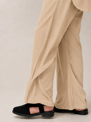 Beige Solid Farsi Pants for Men