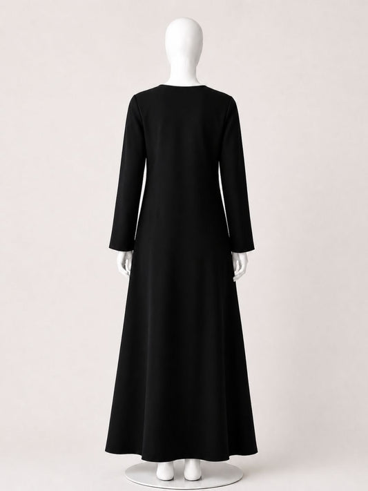 Full Sleeves Solid Inner Layering for Women-Black
