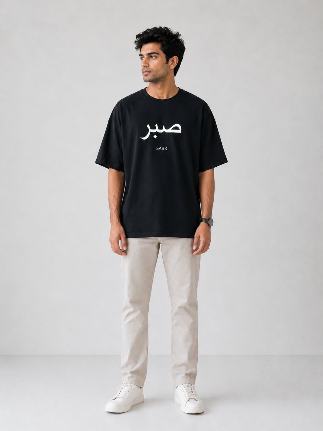 Men's Black "SABR" Oversized T-Shirt